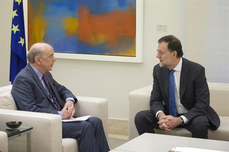 22/11/2016. Rajoy recibe al ministro de Exteriores de Brasil. El presidente del Gobierno, Mariano Rajoy, durante la reunión mantenida con el...